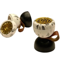 مجموعة 12 من المباخر بتصميم انيق لون رمادي وأبيض و...