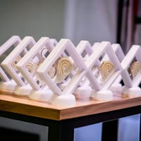 مجموعة 12 من برواز حافظة شفاف وميدالية قوس قزح مع...