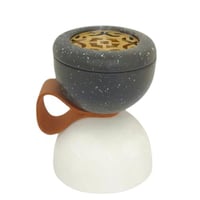 مجموعة 12 من المباخر بتصميم انيق لون أسود و أبيض م...