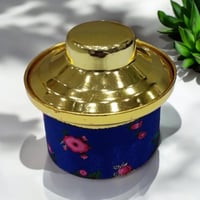 مجموعة من 12 قطعة من قدور التوزيعات بغطاء ذهبي بال...