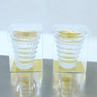 مجموعة 12 مباخر زجاجيه على شكل كريستال بتصميم اسطو...