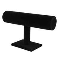 حامل لعرض الساعات و الاكسسوارات على شكل T لون أسود