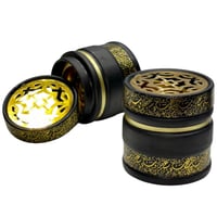 مباخر فخمة وعصرية بحروف عربية (12 قطعة) بلون أسود...