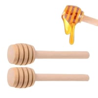 مجموعة 12 من ملاعق العسل الخشبية الأنيقة وتصميم عص...