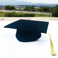 مجموعة من (12) من قبعة تخرج مخمل سادة مقاس صغير