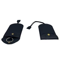 ميداليات جلد بتصميم أنيق لون أسود (12 قطعة)