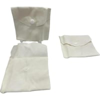 مجموعة 12 من شنط مخمل لون سكري حجم صغير