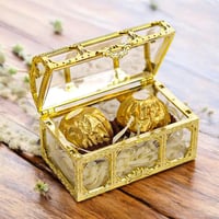 علب توزيعات اكريليك (12 قطعة) على شكل صندوق مجوهرا...