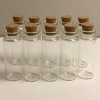 علب زجاجية شفافة بسدادة من الفلين (12 قطعة) مقاس 3...