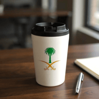 مجموعة 12 من الاكواب الحرارية المصممة بشعار المملك...