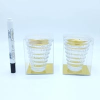 مجموعة 12 مباخر زجاجيه على شكل كريستال بتصميم اسطو...