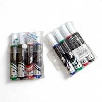 مجموعة (12) من طقم اقلام سبورة بيضاء باربع الوان م...