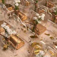 مجموعة 12 من شنط اكريليك شفاف ساده للتوزيعات