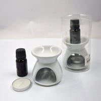 فواحة سيراميك (12 قطعة) مع زيت عطري وشموع