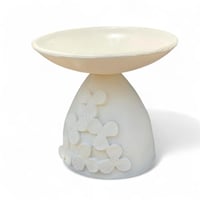 صحن تقديم بتصميم انيق من الفايبر لون سكري (بدون تع...