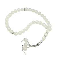 مجموعة 12 من سبحات أنيقه بلون أبيض للتوزيعات