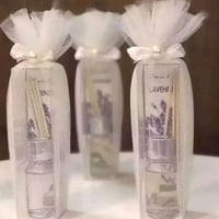 (12 قطعة) من فواحات اعواد منسقة بقماش التل والشرائ...