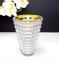 مجموعة 12 مباخر زجاجيه على شكل كريستال بتصميم اسطو...