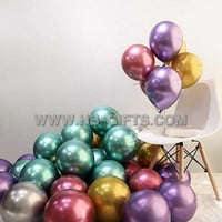 مجموعة 50 بالونات كروم ملونة | Chrome Balloons Mix...