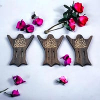 لوقو عيد خشبي مجموعة من (12 حبة)