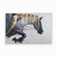 لوحة حائط عصرية كانفس مزودة بإطار خشبي مخفي