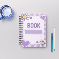 دفتر عربي بغلاف الكتاب - مع كتابة اسم او عباره