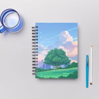 دفتر عربي بغلاف الطبيعة - مع كتابة اسم او عباره