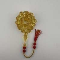 سبحة كهرمان كاريبي طبيعي شفاف بفقاعات