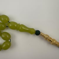 سبحة إحترافية بلون العنب وطربزونتين فضة عيار 1000