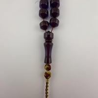 سبحة زعفران فواح لون عنابي حرباء