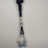 سبحة إحترافية لون أزرق بإنعكاس بنفسجي وطربونتين فض...