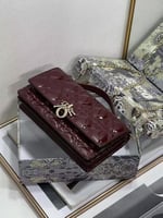 حقيبة ليدي ديور جلد لامع