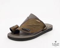 P حذاء شرقي مطرز من تاسومة 06110 / GREEN