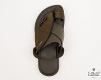 P حذاء شرقي مطرز من تاسومة 06110 / GREEN