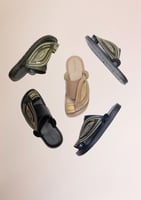 P3 حذاء شرقي مطرز من تاسومة 24001 / Olive