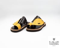 P حذاء شرقي من تاسومة 05064-A-YELLOW+BROWN/103