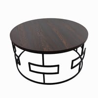 طقم طاولات حديد بسطح خشبي (1+4)