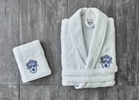 طقم روب أستحمام ومنشفة مفرد Edward لون أزرق