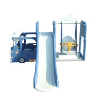 مجموعة لعب للأطفال تحتوي على زحليقة، أرجوحة، وهيكل...