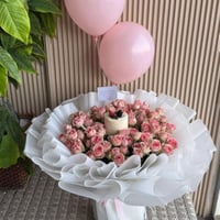 باقة ورد حجم كبير مع كيك