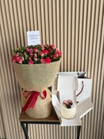 باقة ورد مع كيك كانديرا