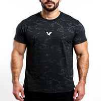 تيشيرت بريداتور المموه الرياضي - أسود