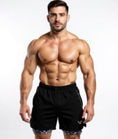 شورت بريدتور الرياضي 2x1- أسود