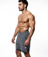 شورت بريدتور الرياضي 2x1- رمادي غامق