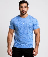 تيشيرت عقاب المموه الرياضي - سماوي