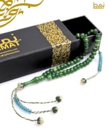 مسبحة بنية مصنوعة في تركيا 99 خرزة مع شرابة ملكية