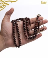 مسبحة بنية مصنوعة في تركيا 99 خرزة مع شرابة ملكية