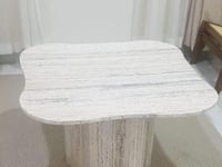 طاولة رخام سلفر فاتح