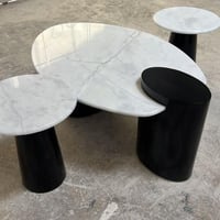 طاولة رخام وخشب معا 2 خدمه