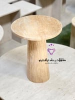 طاولة رخام ترافنتينو بتصميم دائري